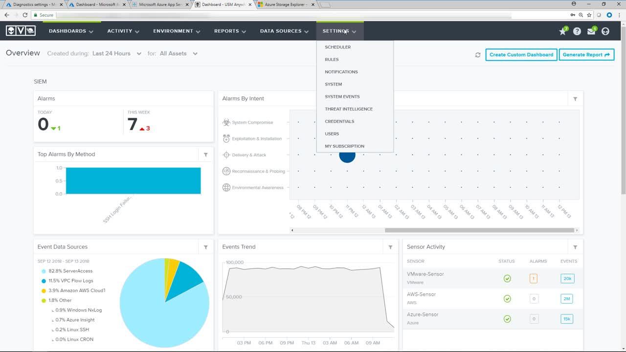 Configuring Azure Agent Logging
