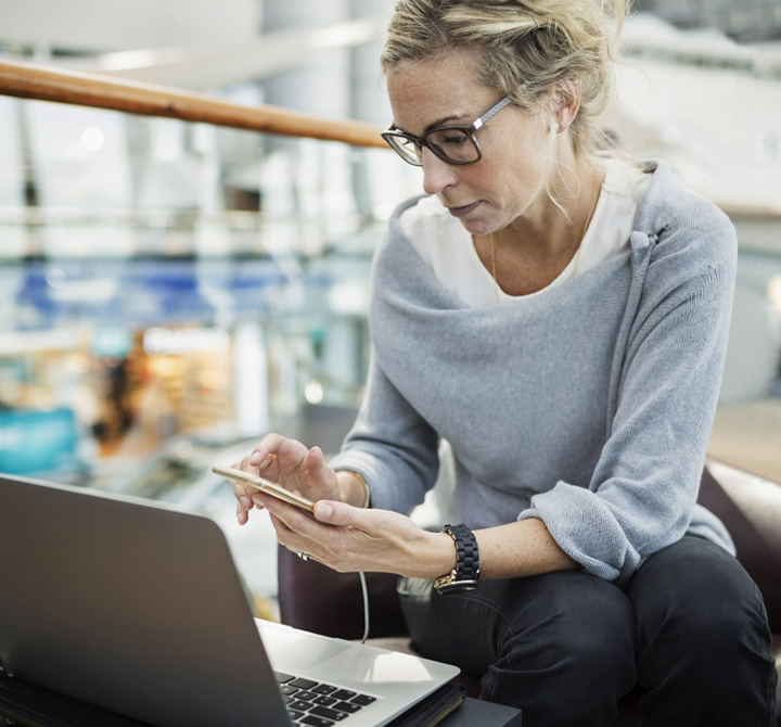 Woman using a mobile phone